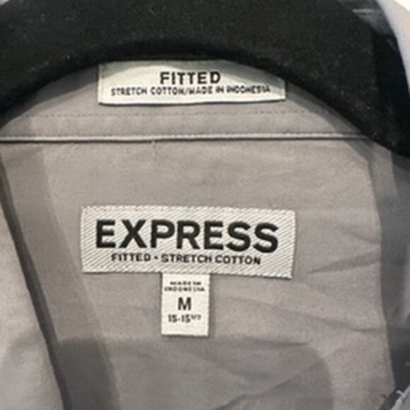 Express Button-Up Shirt – Gray (Men’s M, Fitted) - Picture 3 of 3